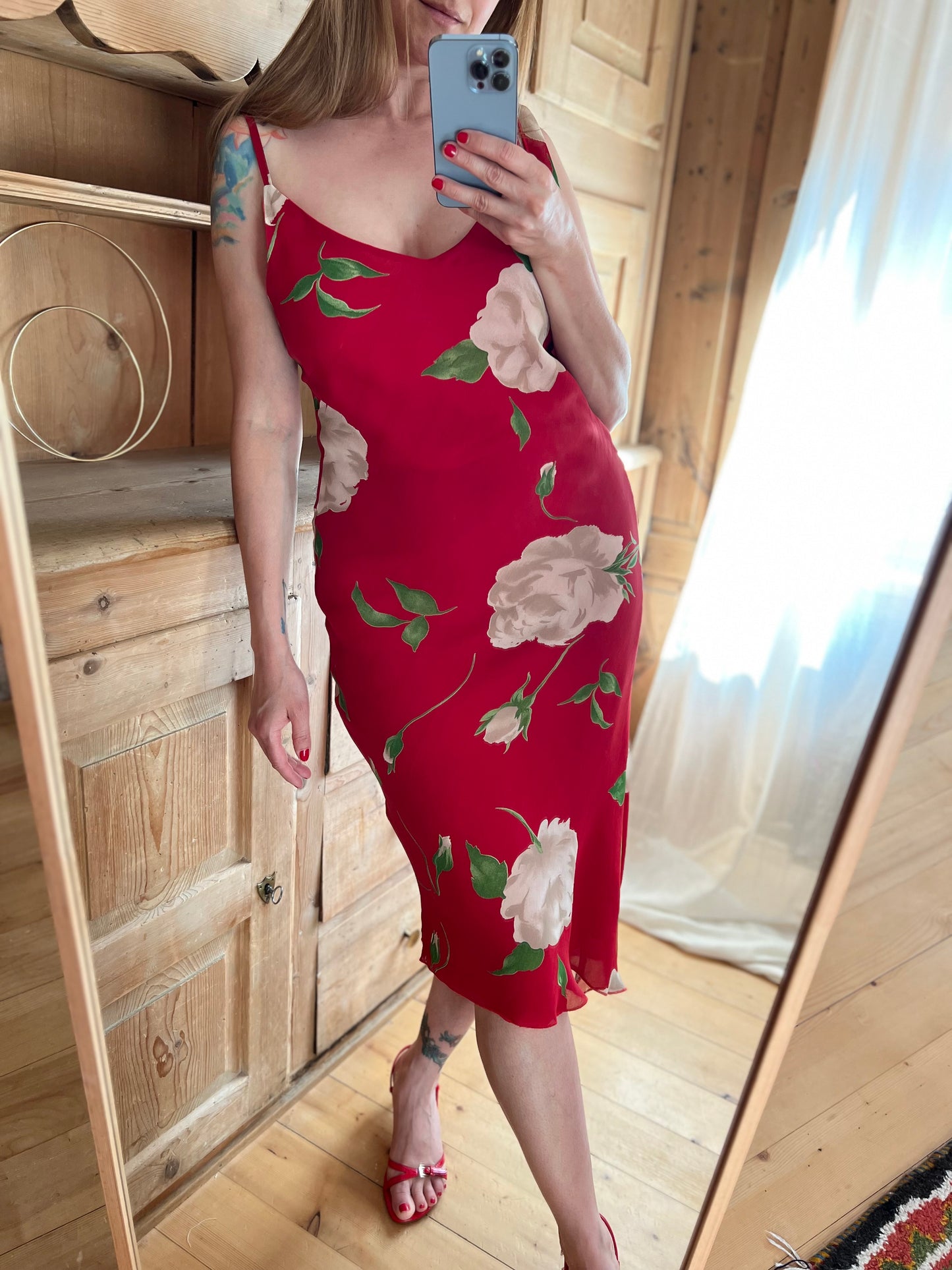 Vtg Red Dress