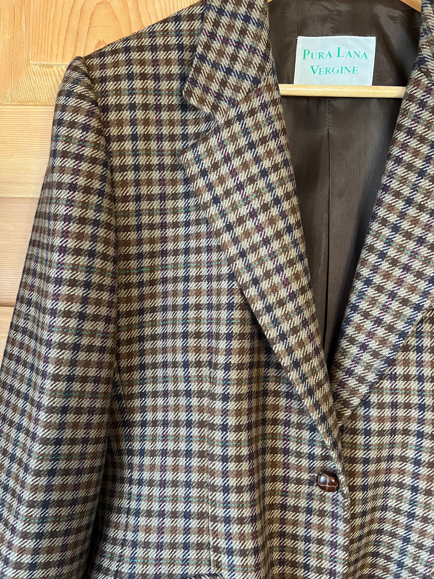 Brown Checkered Blazer