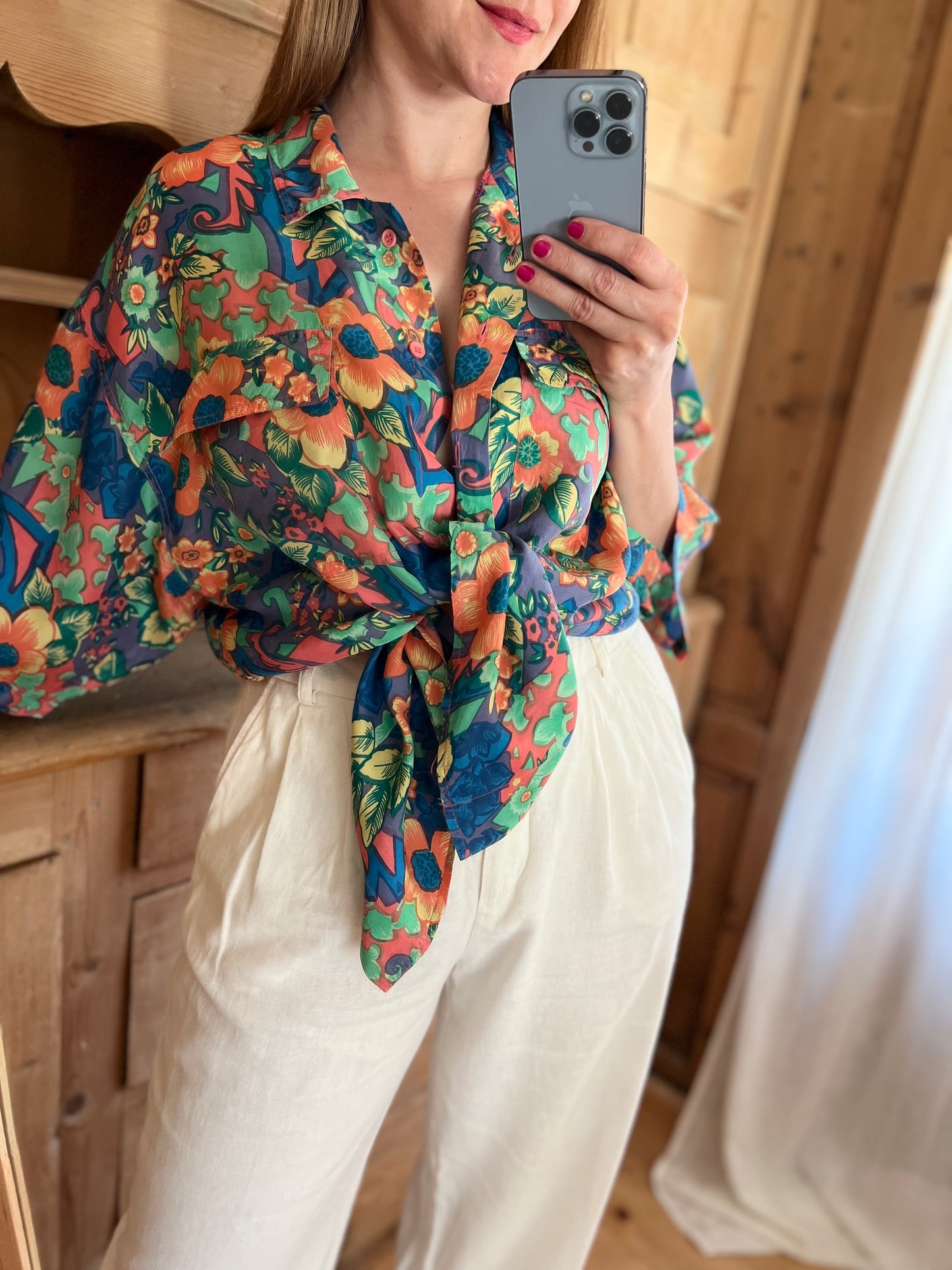 Vtg Silk Shirt