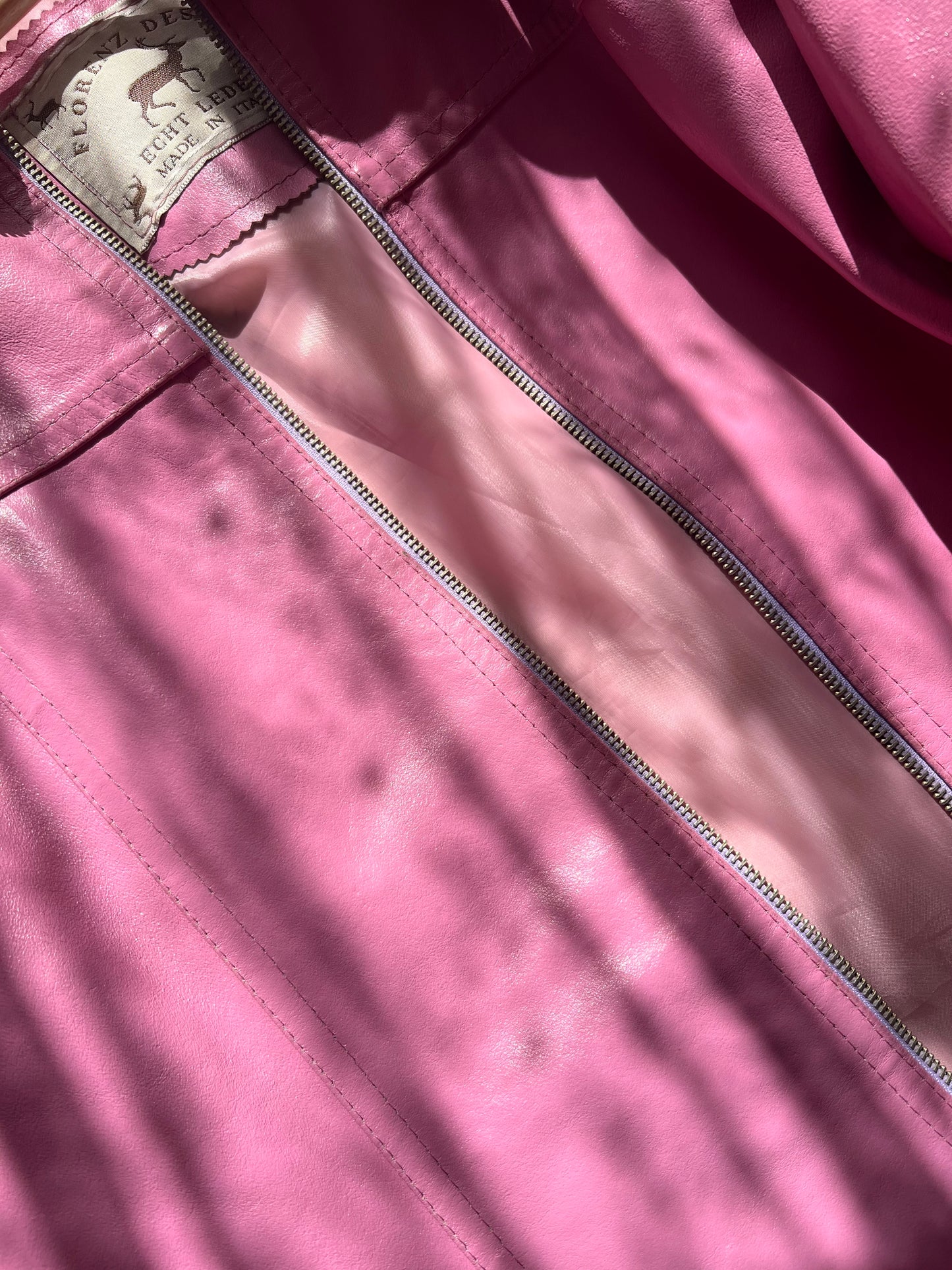Pink Leather Jacket