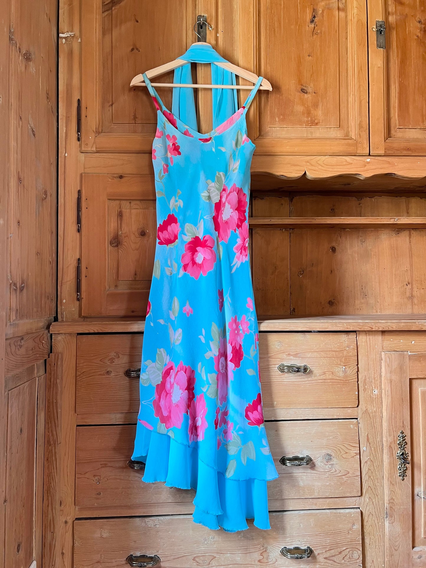 Turquoise Floral Dress