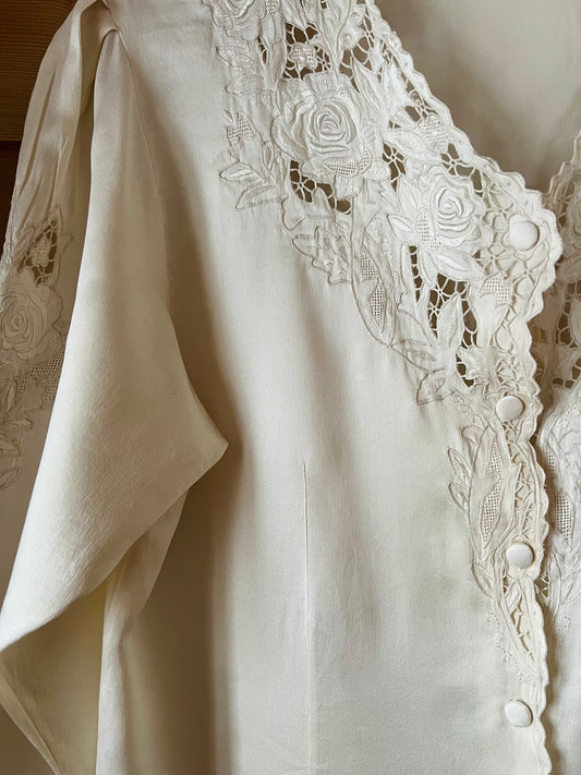 Embroidered Silk Shirt