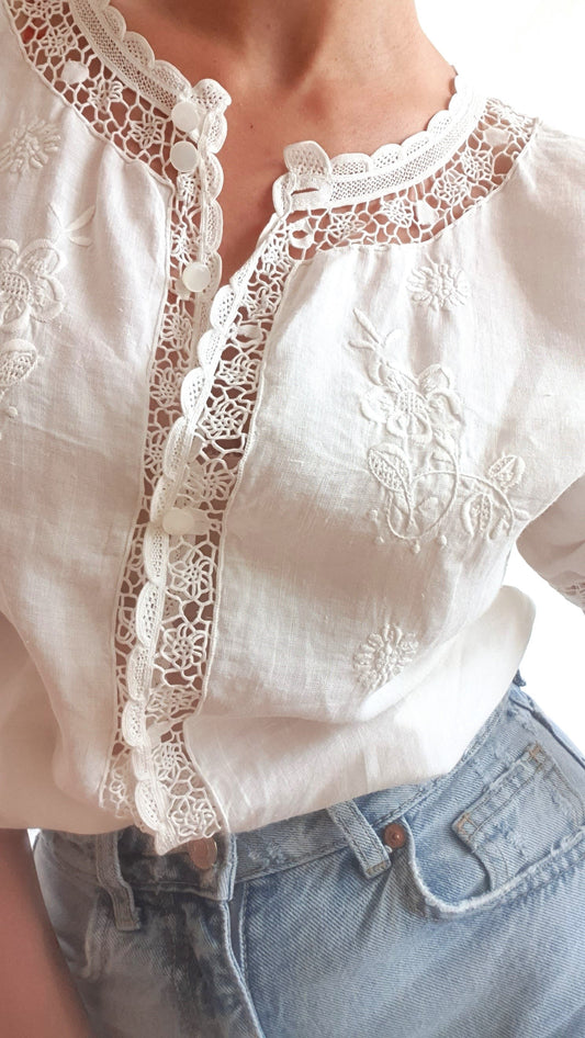 Vintage Linen Top