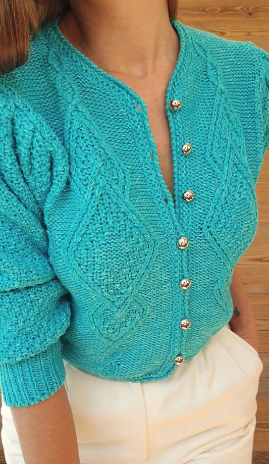 Cropped Knitted Cardigan