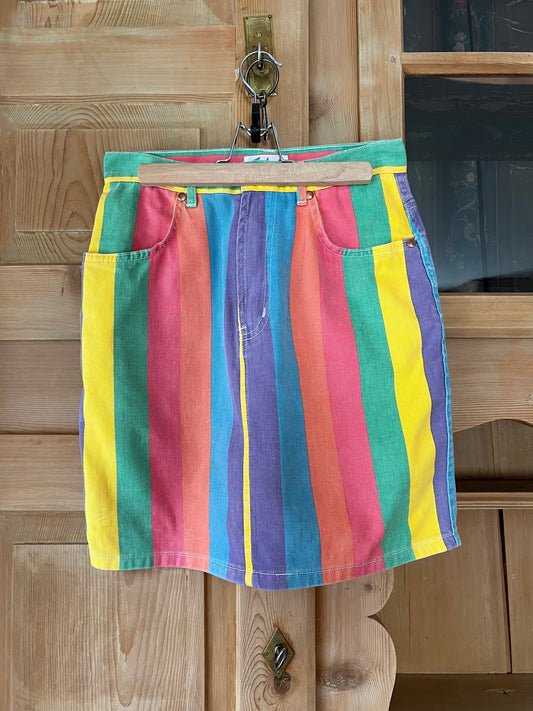 Colorful Denim Skirt