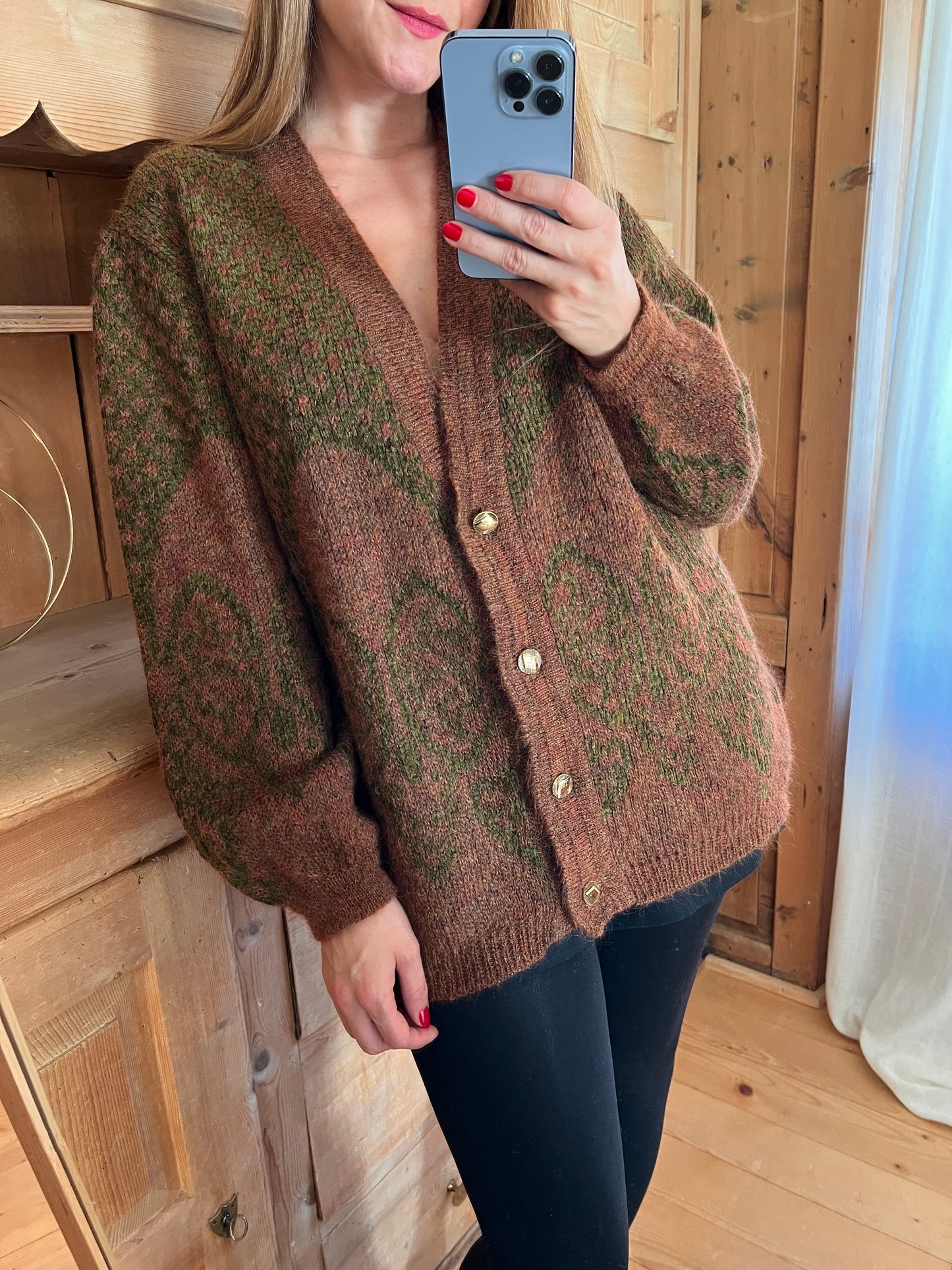 Vtg Brown Cardigan