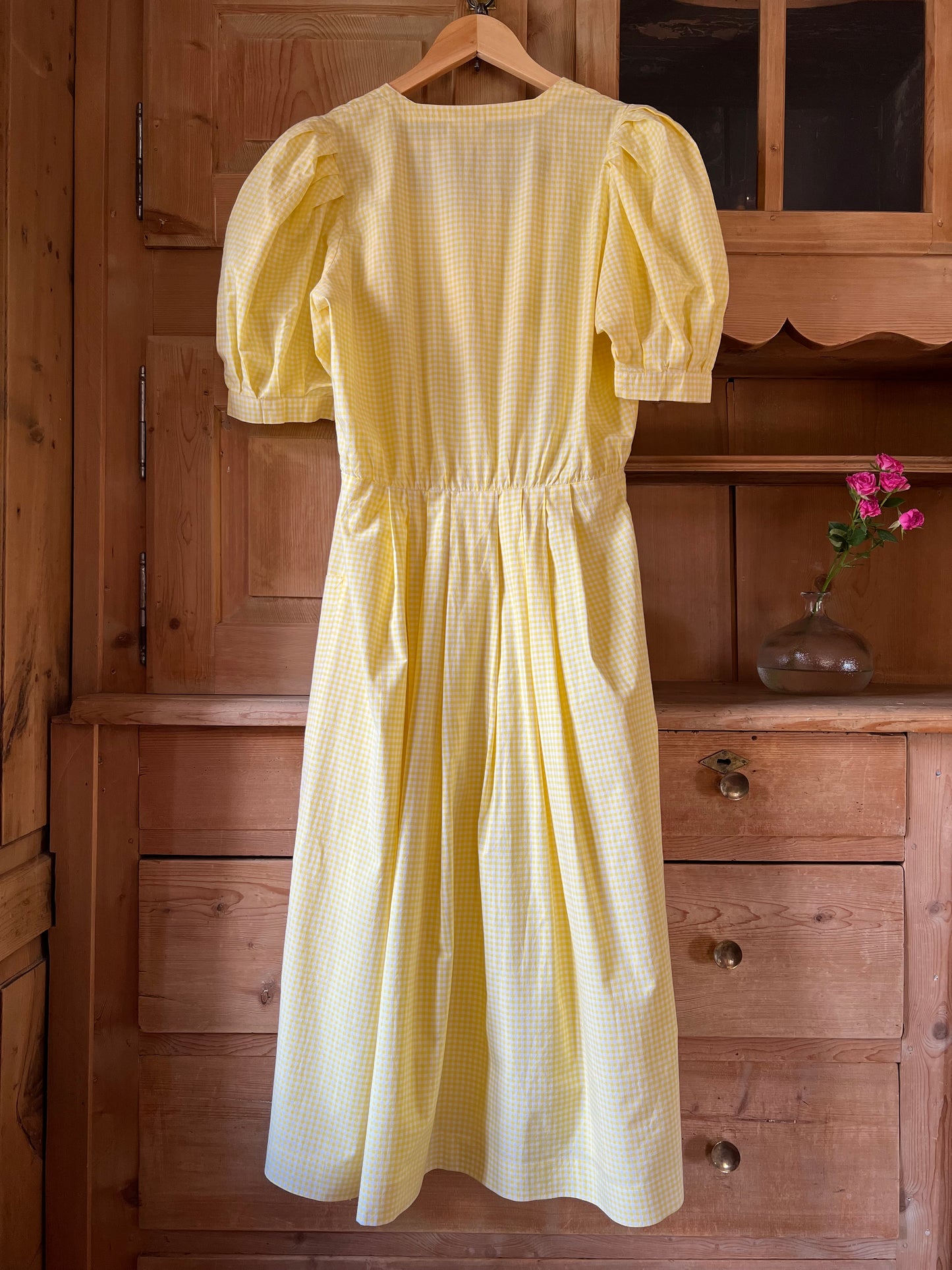 Yellow Puff Sleeve Dress