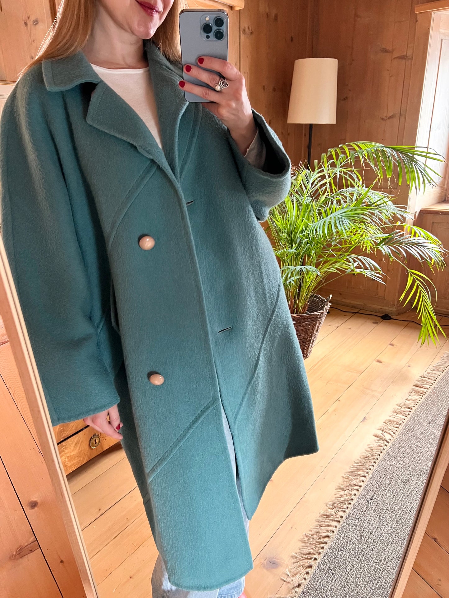 Blue Alpaca Coat