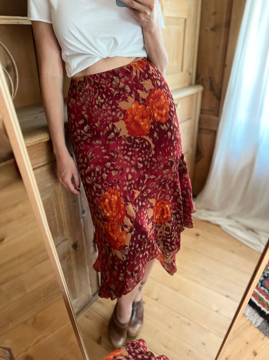 Asymmetrical Midi Skirt