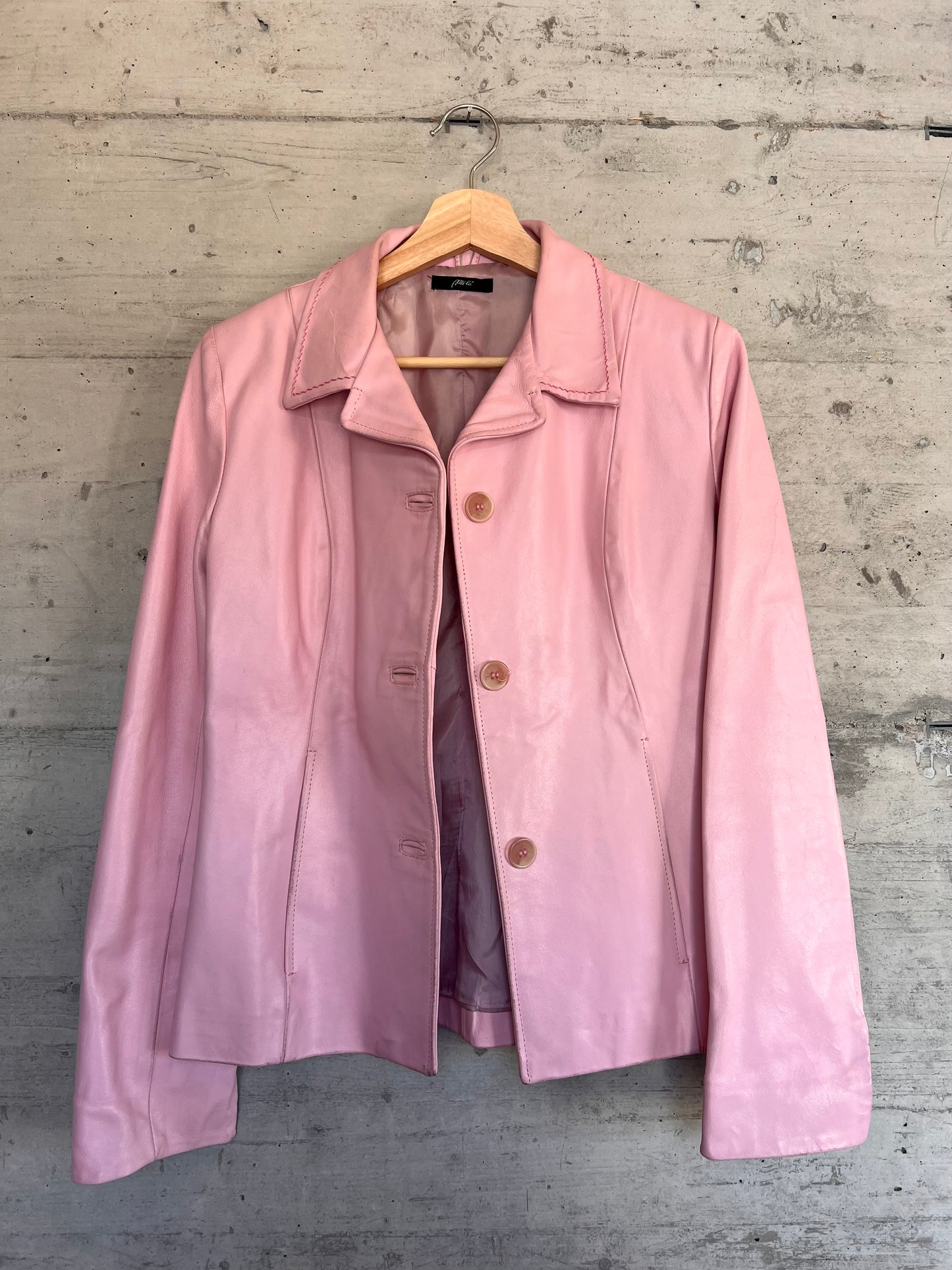 Light Pink Leather Jacket