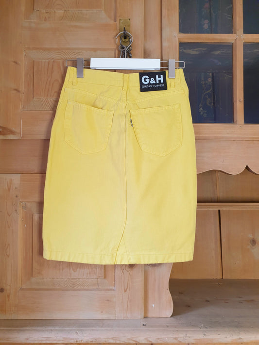 Yellow Denim Skirt