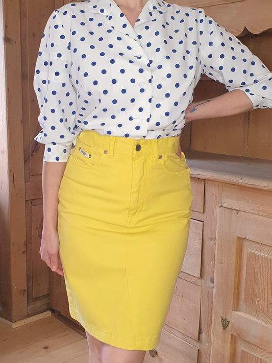 Yellow Denim Skirt