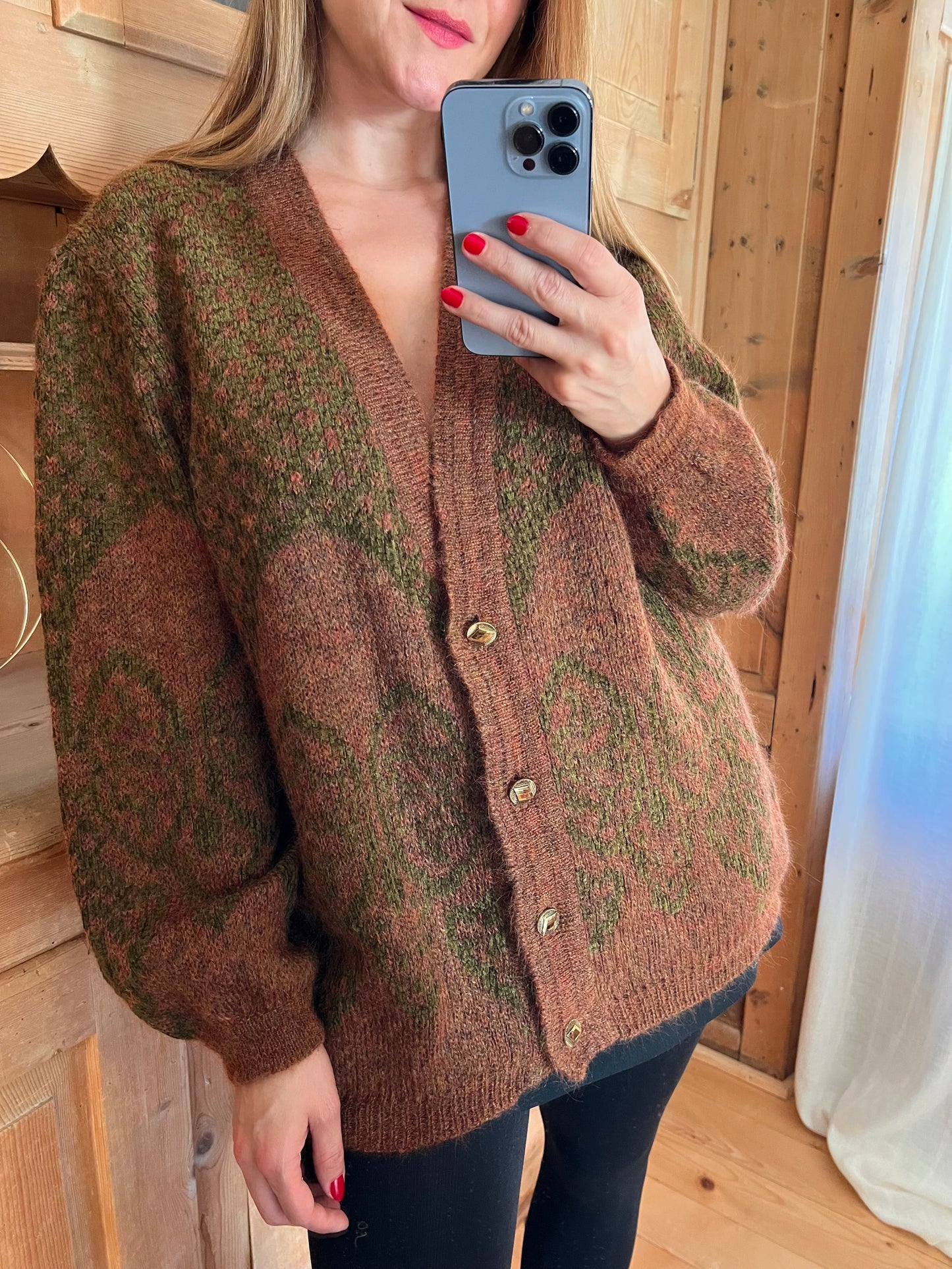 Vtg Brown Cardigan