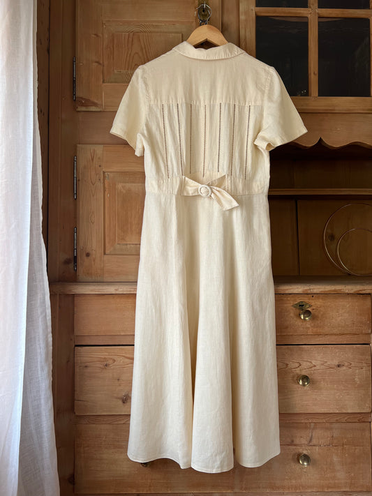 Vtg Linen Dress