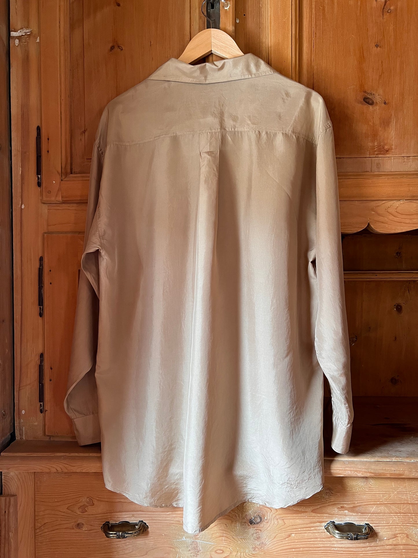 Beige Silk Shirt