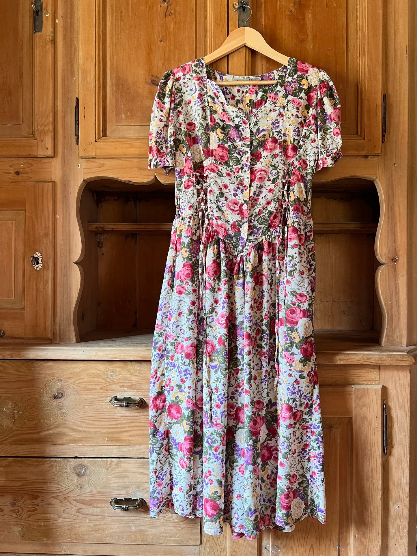 Vtg Floral Dress