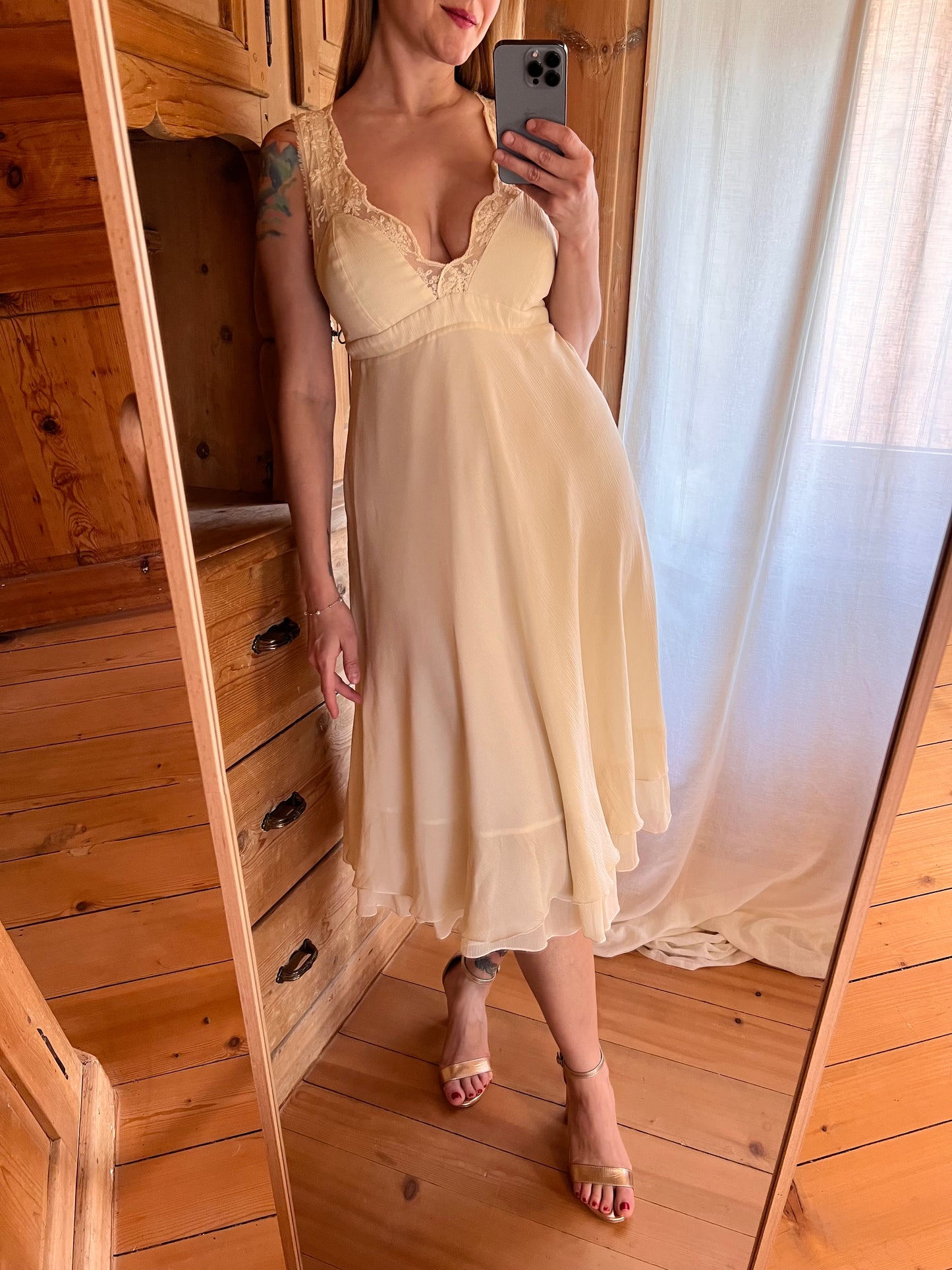 Ivory Silk Dress