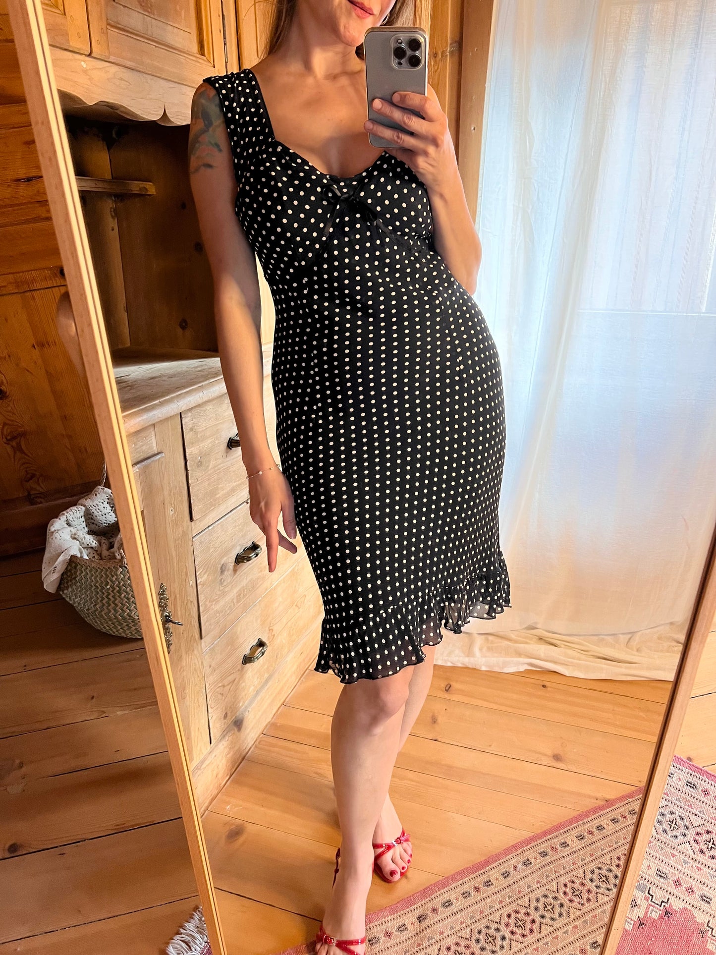 Polka Dot Midi Dress