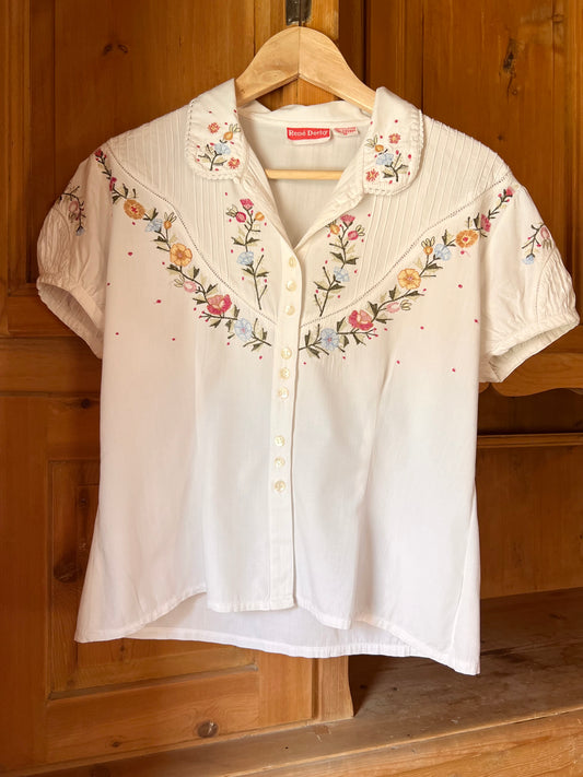 Embroidered Vintage Blouse