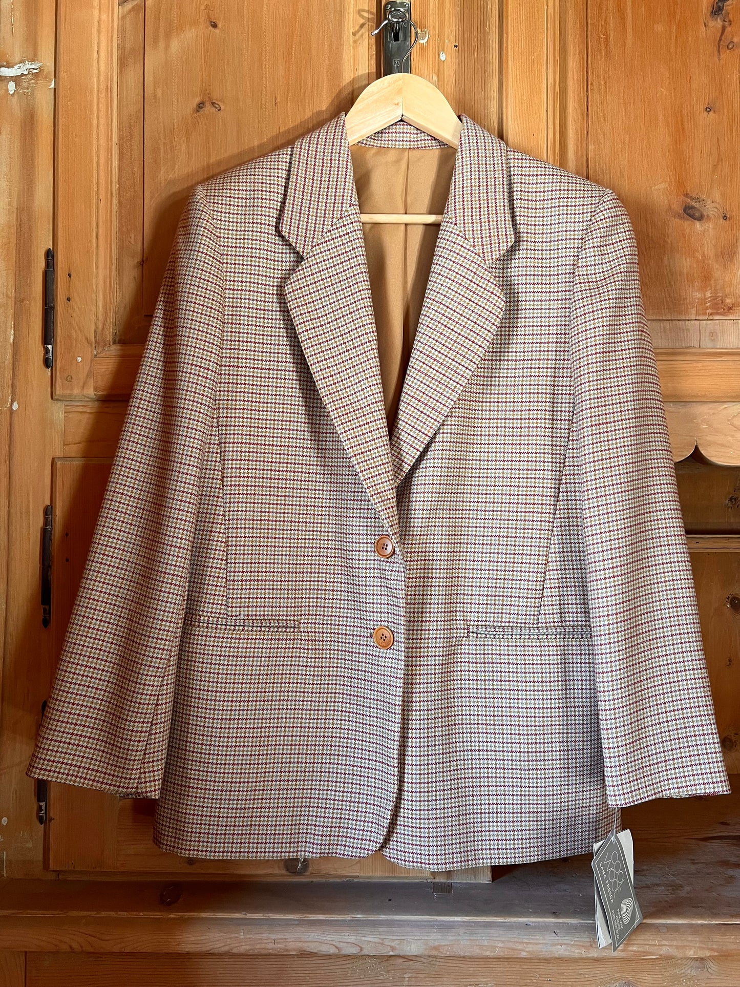 Checkered Wool Blazer