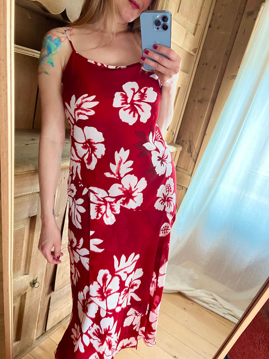Red Floral Dress