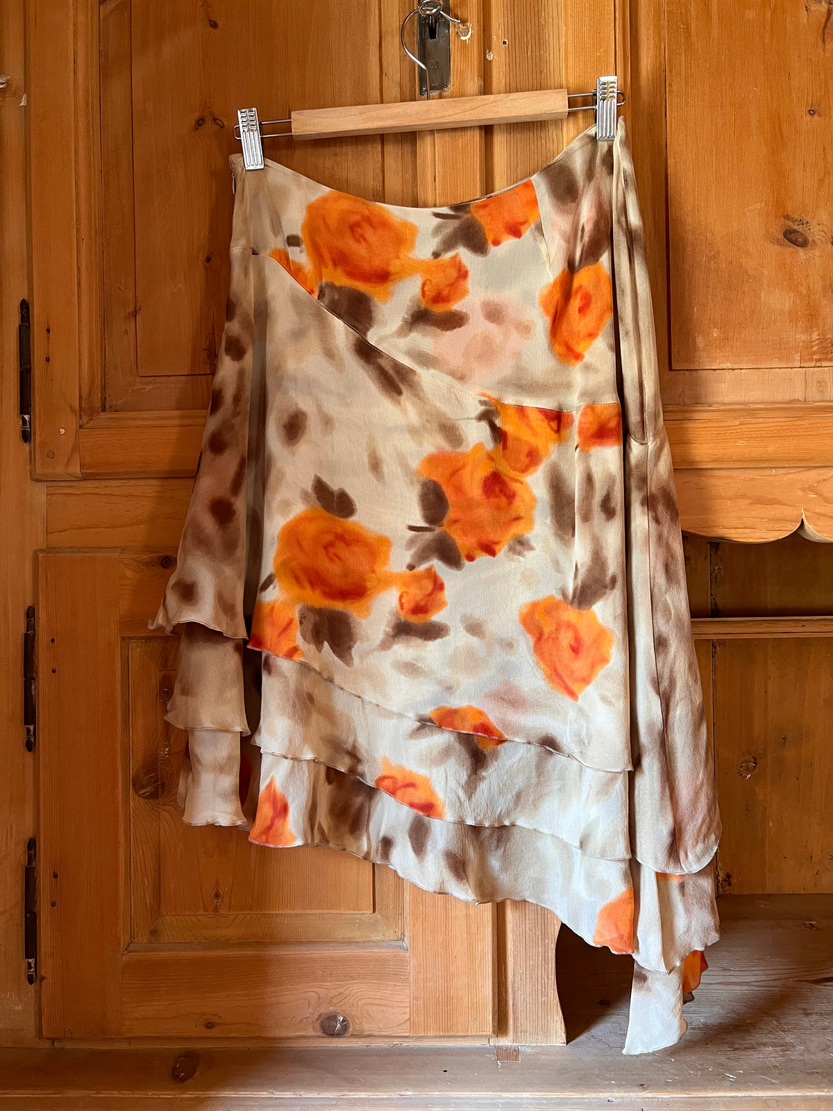 Asymmetric Silk Skirt