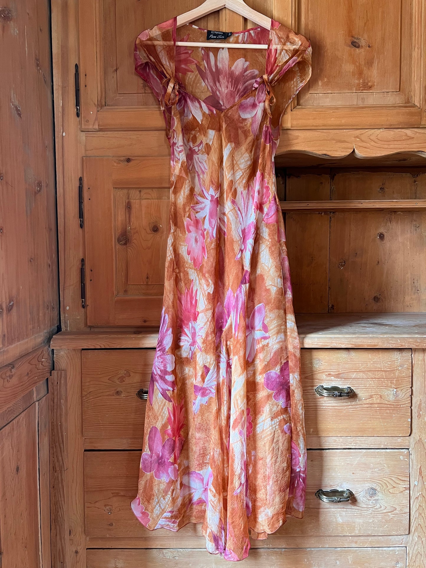 Floral Silk Two-Piece Dress