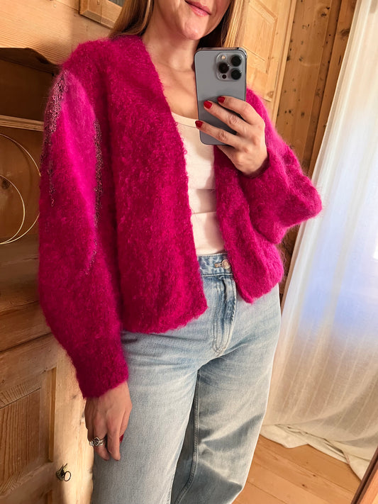 Vtg Pink Cardigan