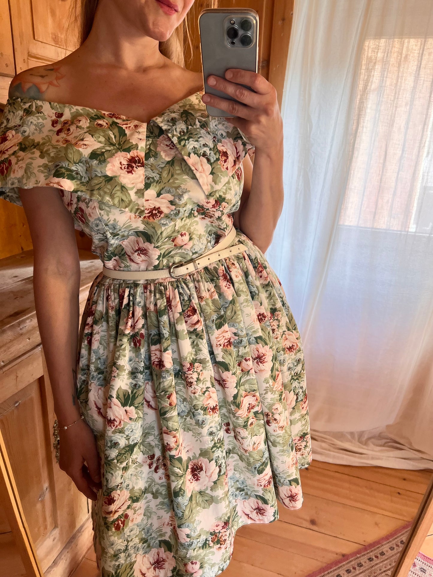Off Shoulder Floral Dress