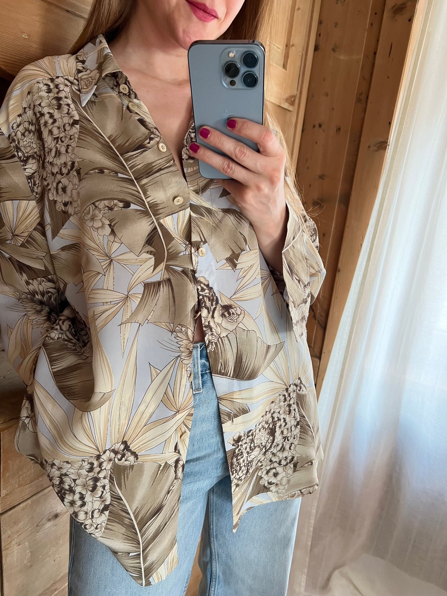 Vtg Silk Shirt