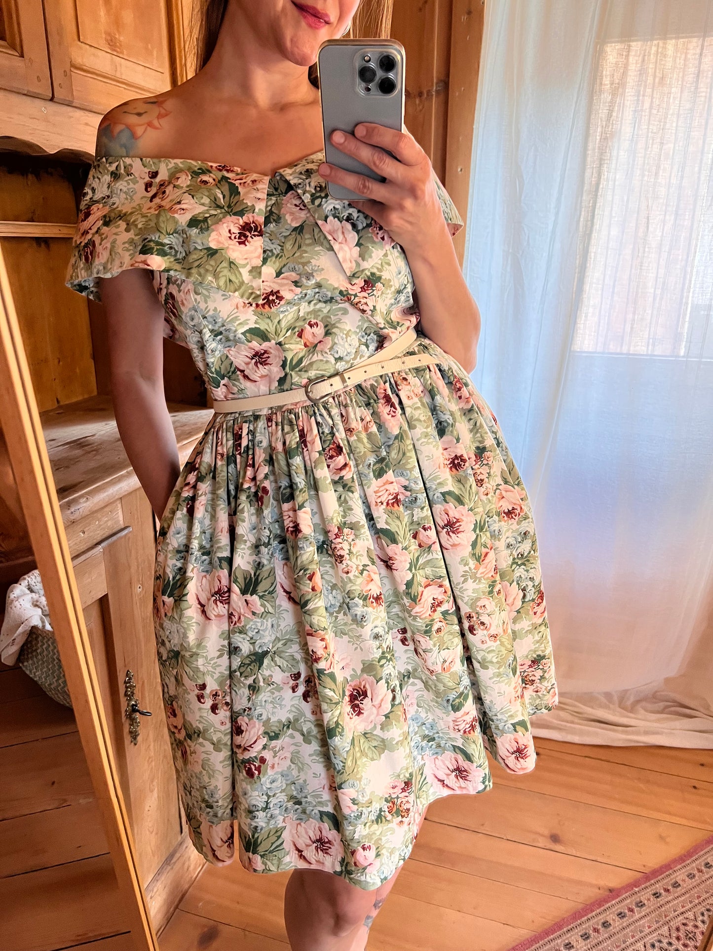 Off Shoulder Floral Dress