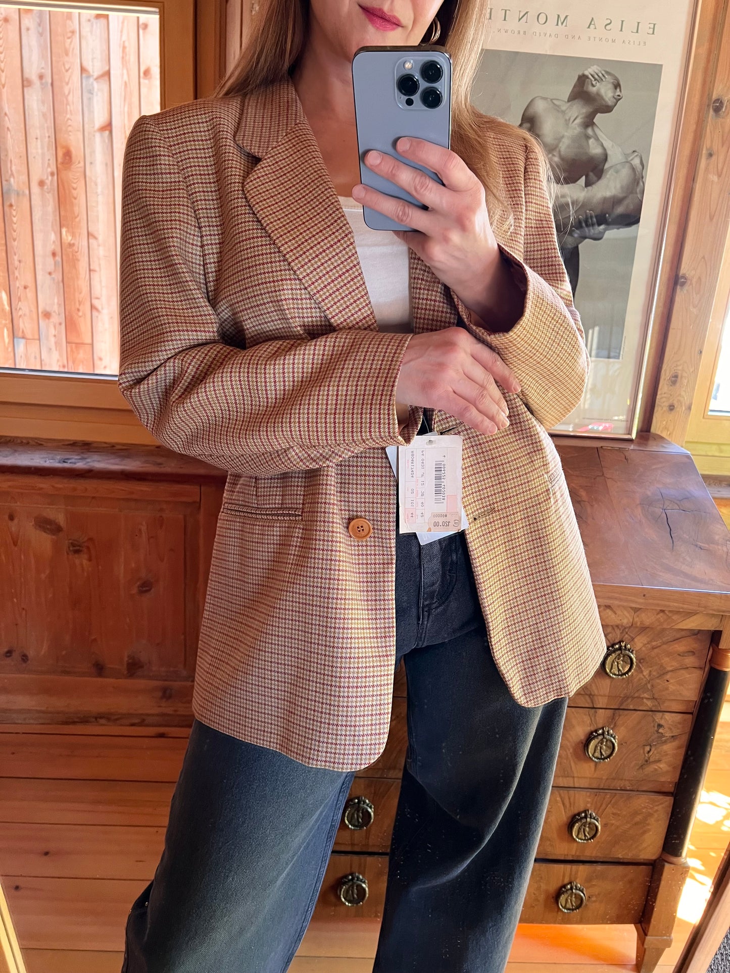 Checkered Wool Blazer