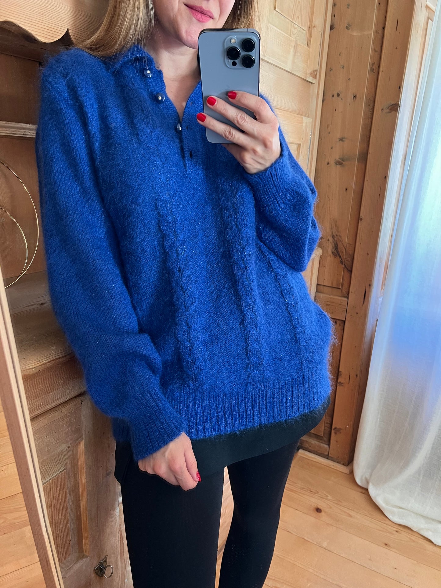 Blue Mohair Knit