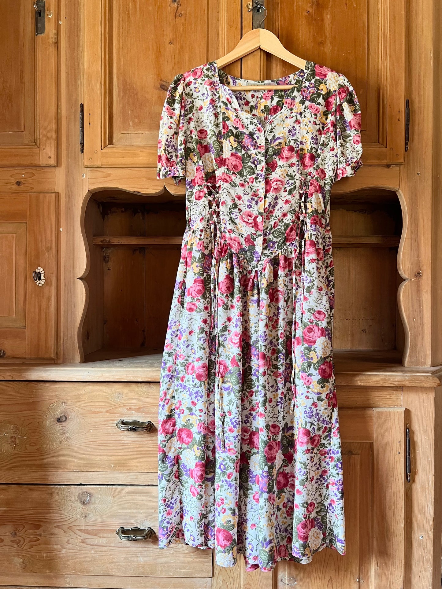 Vtg Floral Dress