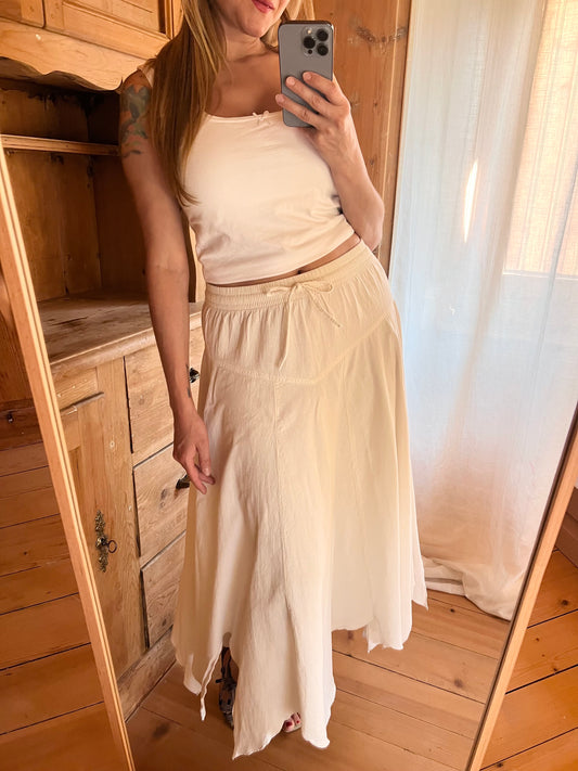 Cotton Asymmetric Skirt