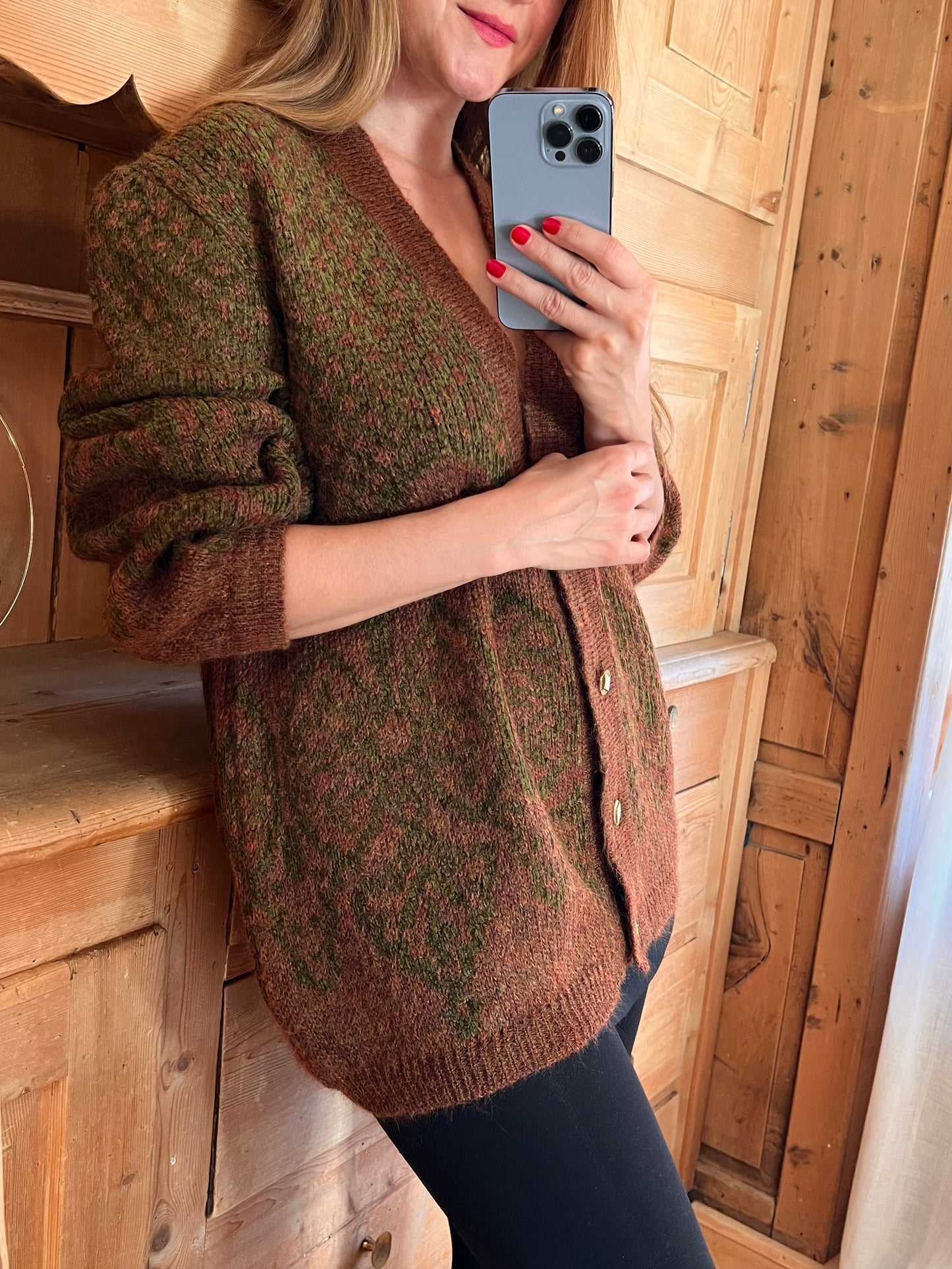 Vtg Brown Cardigan