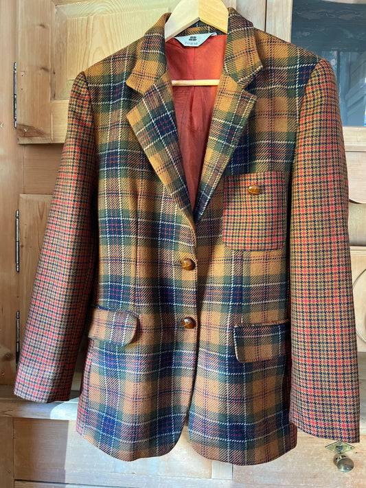 Checkered Wool Blazer