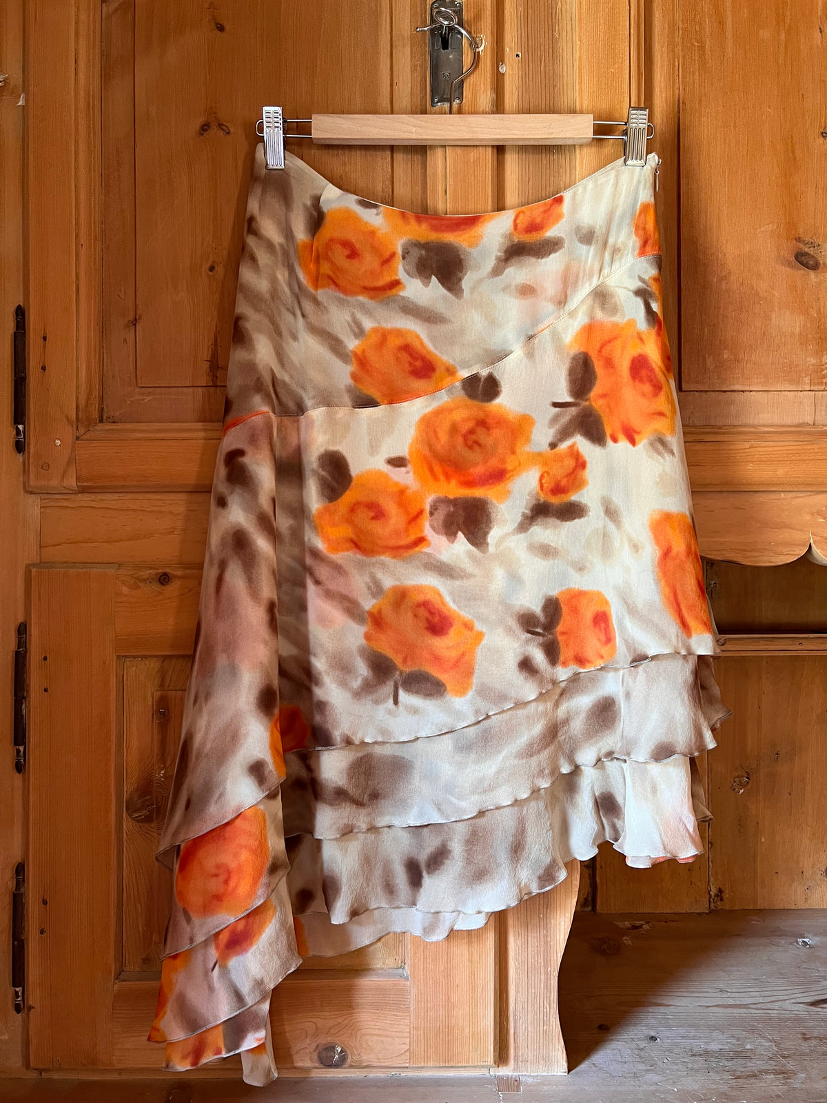 Asymmetric Silk Skirt