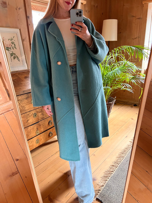 Blue Alpaca Coat