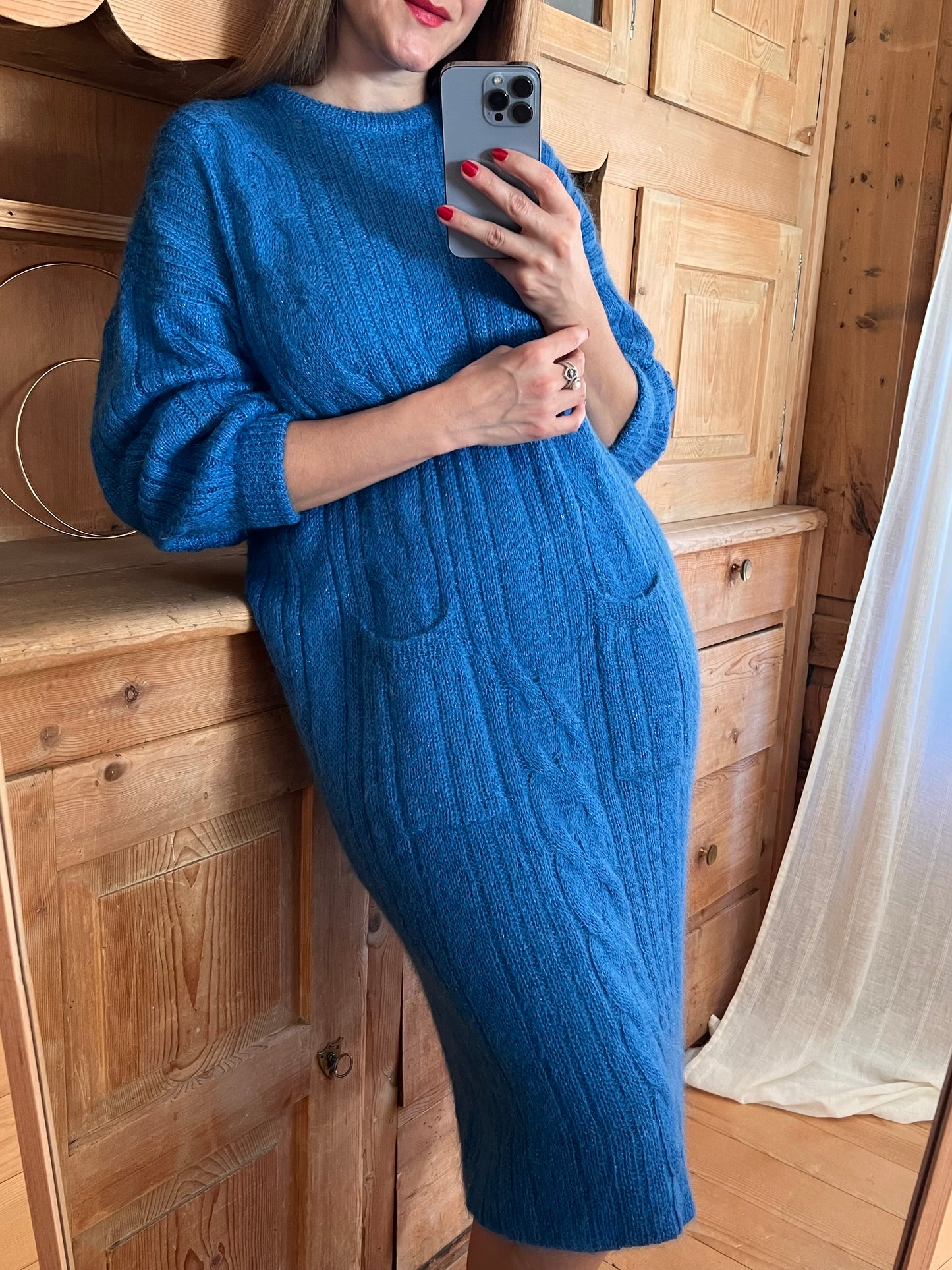 Royal Blue Knit Dress