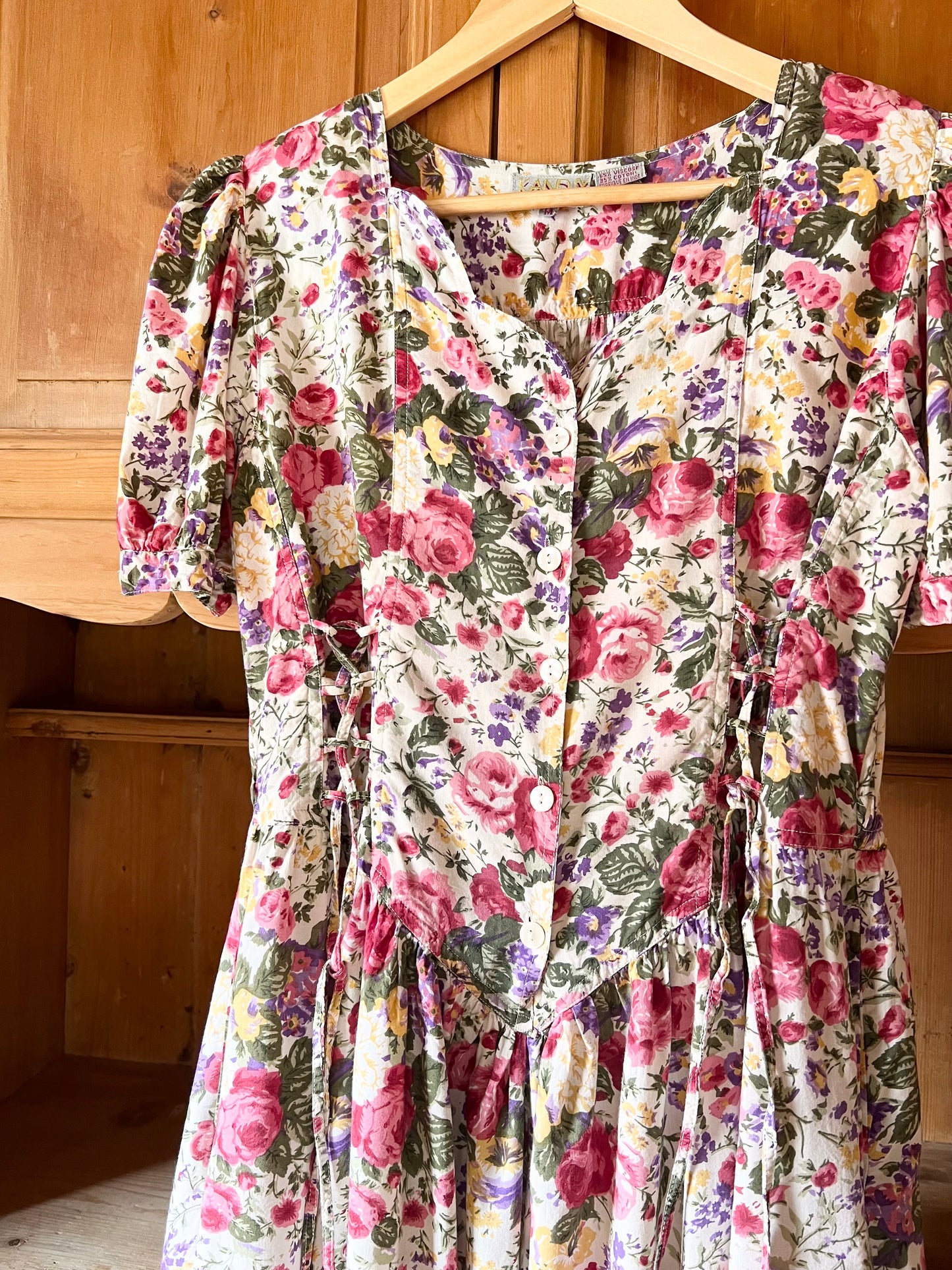 Vtg Floral Dress