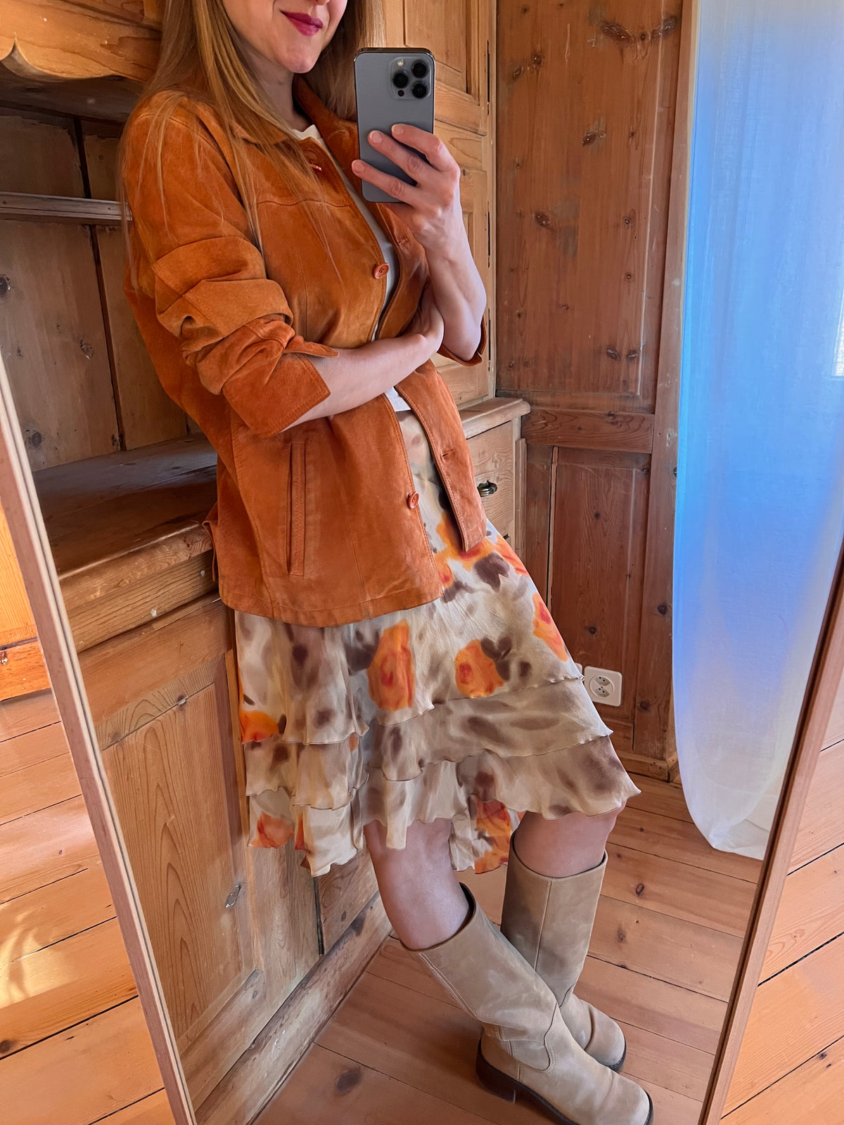 Asymmetric Silk Skirt