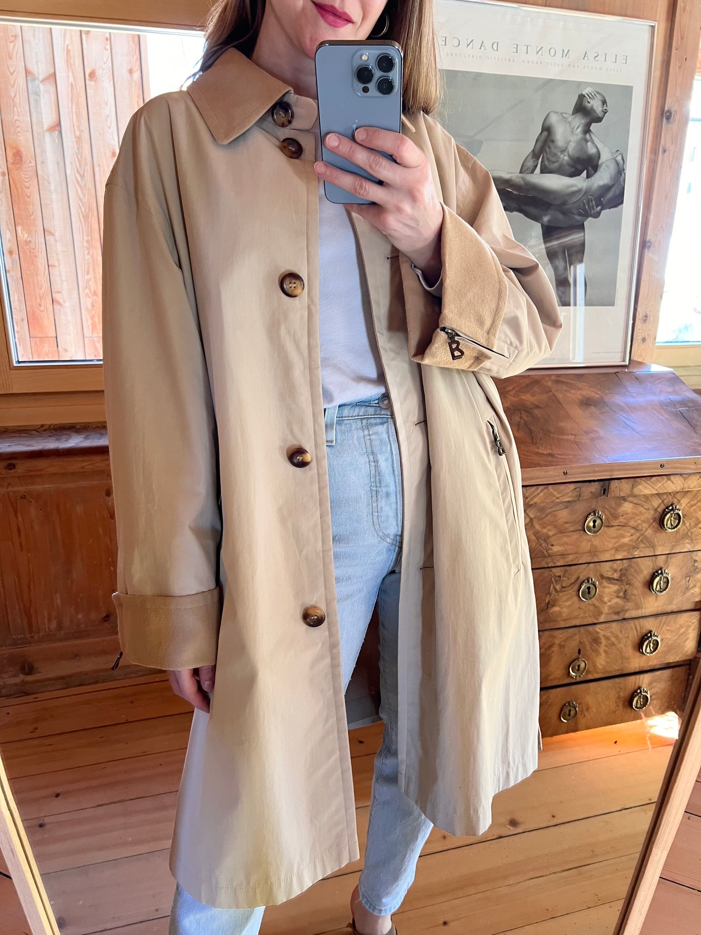Vtg Bogner Trench Coat