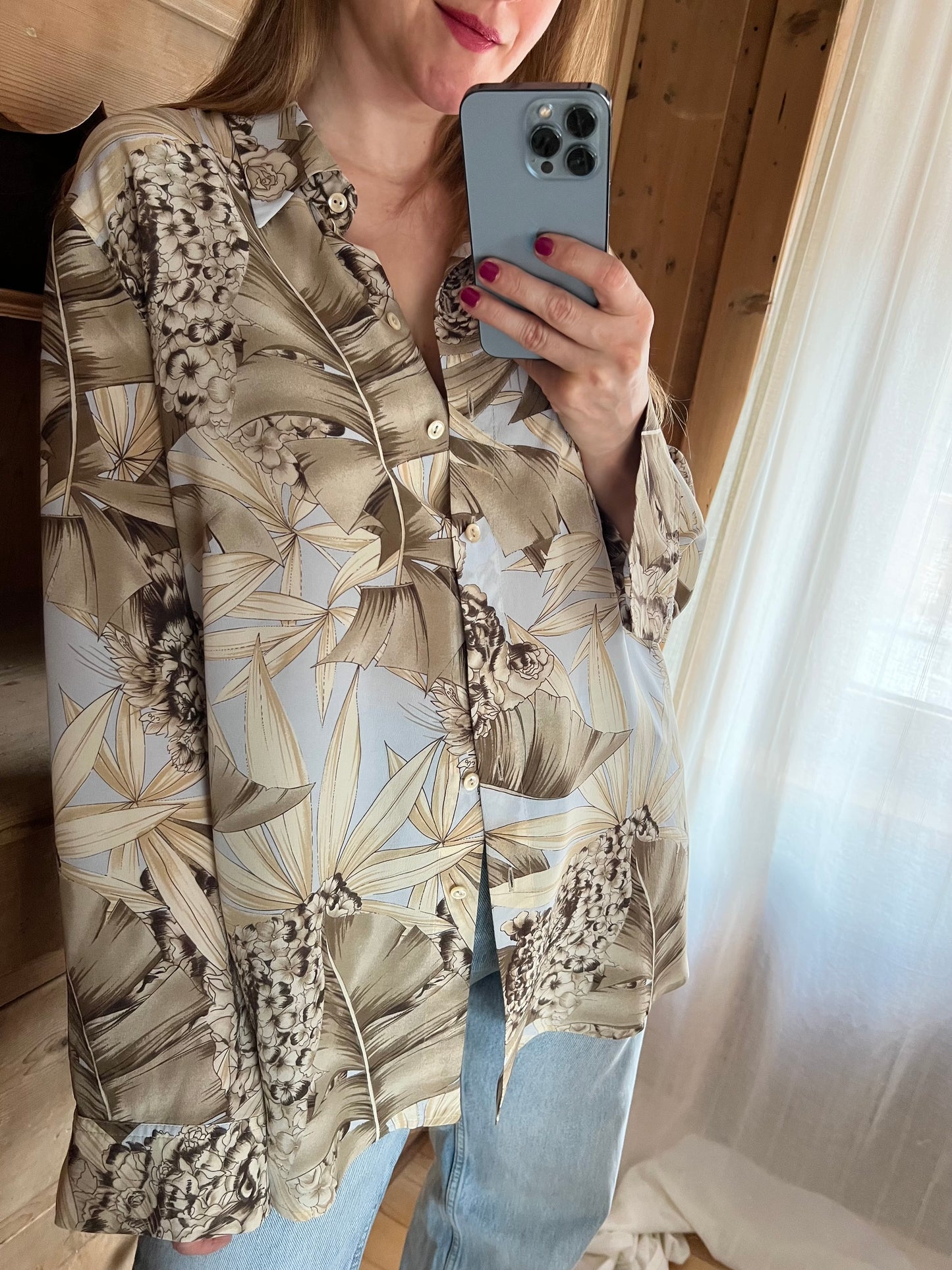 Vtg Silk Shirt