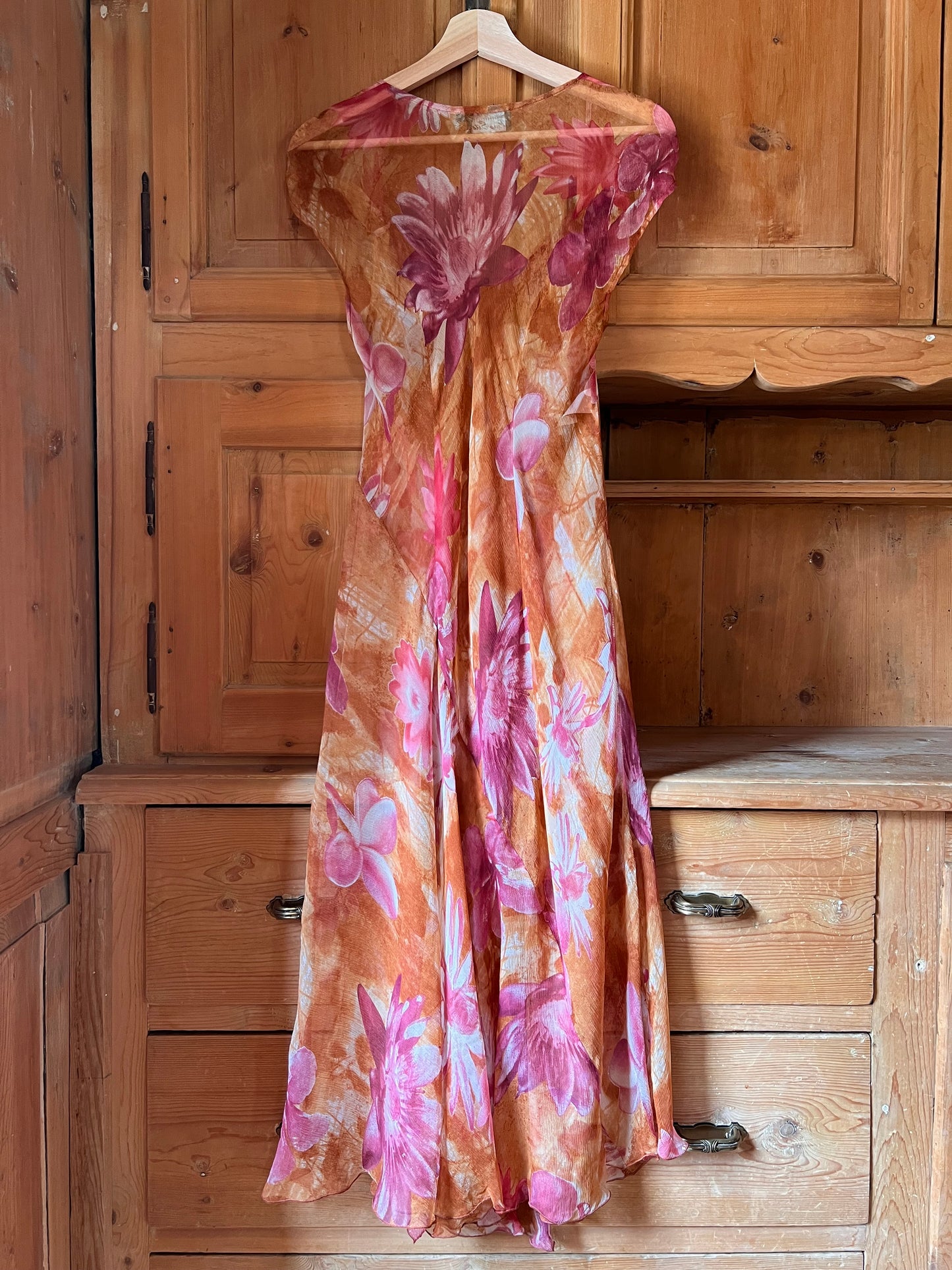 Floral Silk Two-Piece Dress